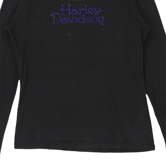 Vintage black Harley Davidson Long Sleeve Top - womens large