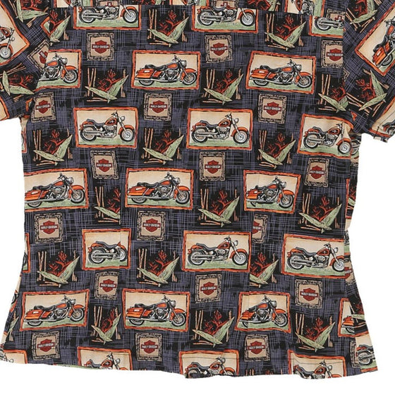 Vintage multicoloured Harley Davidson Patterned Shirt - womens small