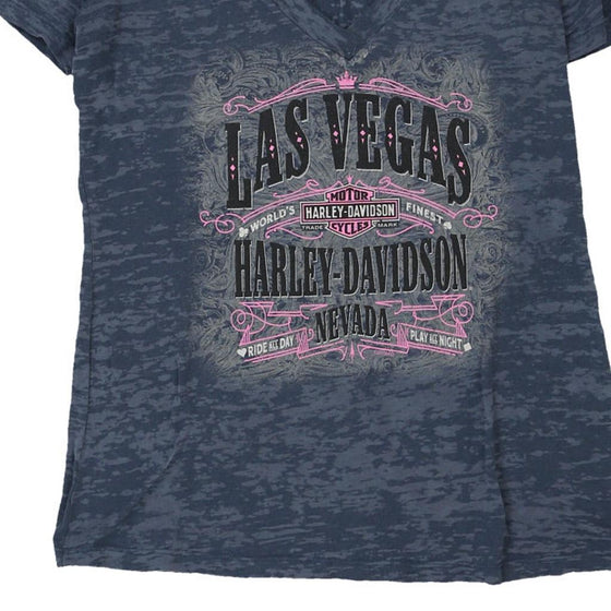 Vintage grey Las Vegas Nevada Harley Davidson T-Shirt - womens x-large