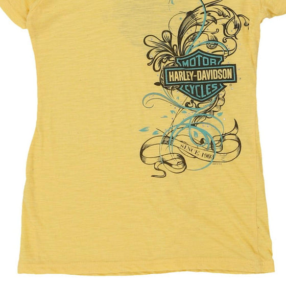 Vintage yellow Harley Davidson T-Shirt - womens large