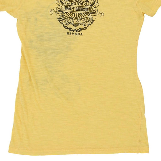 Vintage yellow Harley Davidson T-Shirt - womens large