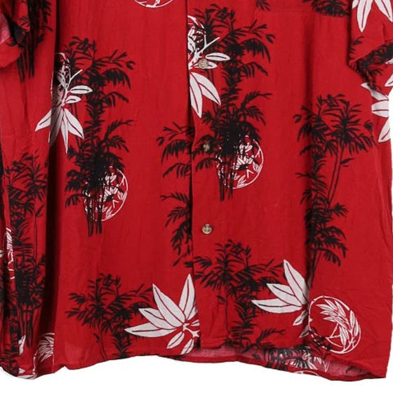 Vintage red Puritan Hawaiian Shirt - mens large