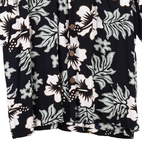 Vintage black Pineapple Lava Hawaiian Shirt - mens large