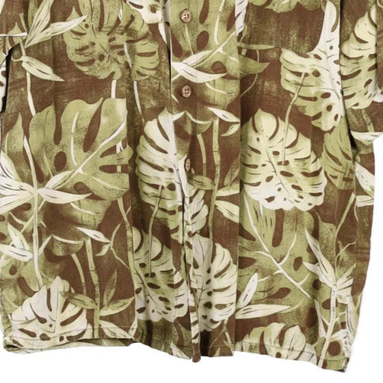 Vintage green Puritan Hawaiian Shirt - mens medium