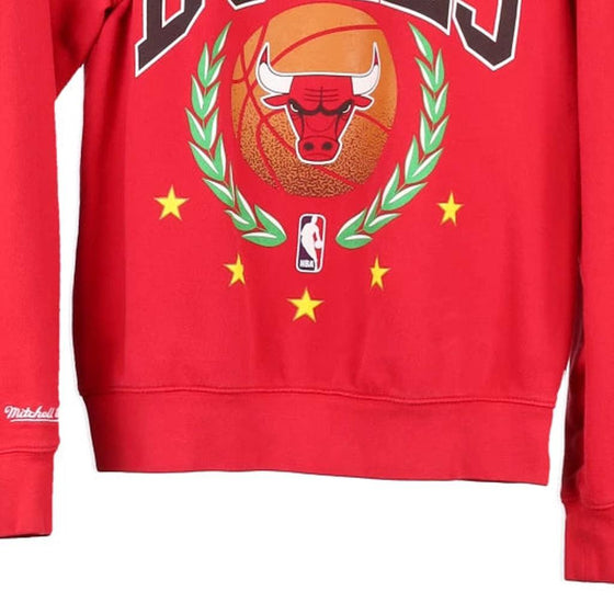 Vintage red Chicago Bulls Mitchell & Ness Sweatshirt - mens small