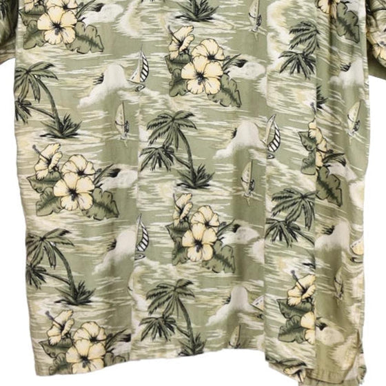 Vintage green Porcini Hawaiian Shirt - mens x-large