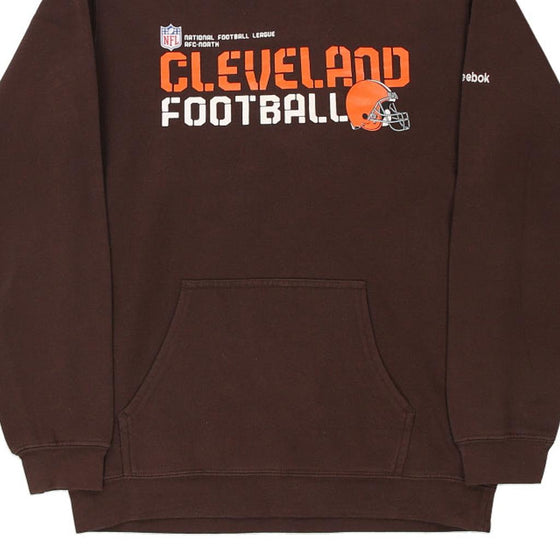 Vintage brown Age 15-16 Cleveland Football Reebok Hoodie - boys x-large