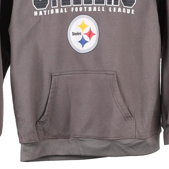 Vintage grey Age 12-14 Pittsburgh Steelers Nfl Hoodie - boys large