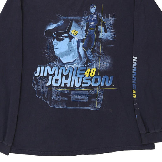 Vintage navy Jimmie Johnson 48 Chase Authentics Long Sleeve T-Shirt - mens x-large