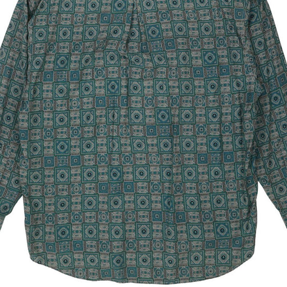 Vintage blue Camiceria Scapin Patterned Shirt - mens x-large