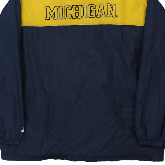 Vintage navy Michigan Starter Jacket - mens x-large