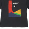 Vintage black Single Stitch Playboy.  Qualitops T-Shirt - mens large