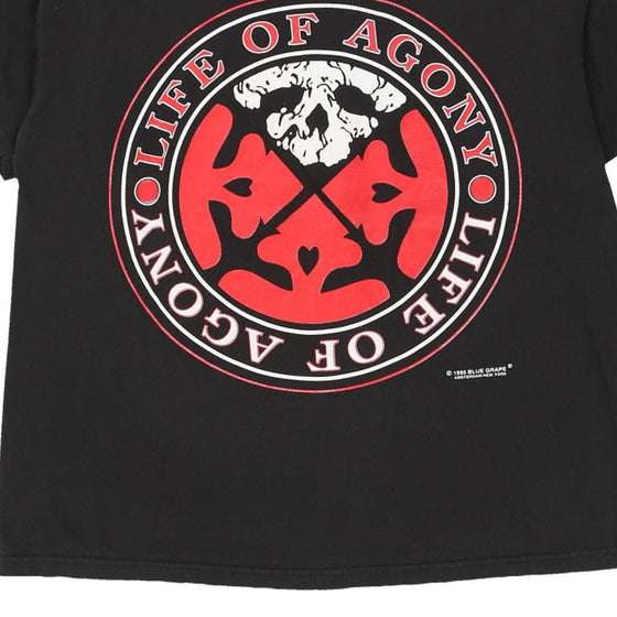 Vintage black Single Stitch Life of Agony. Blue Grape T-Shirt - mens x-large