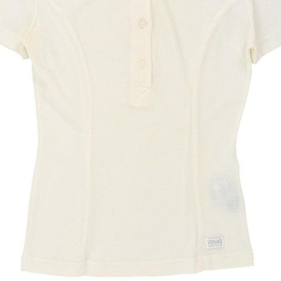 Versace Jeans Couture Polo Shirt - Small Cream Polyamide