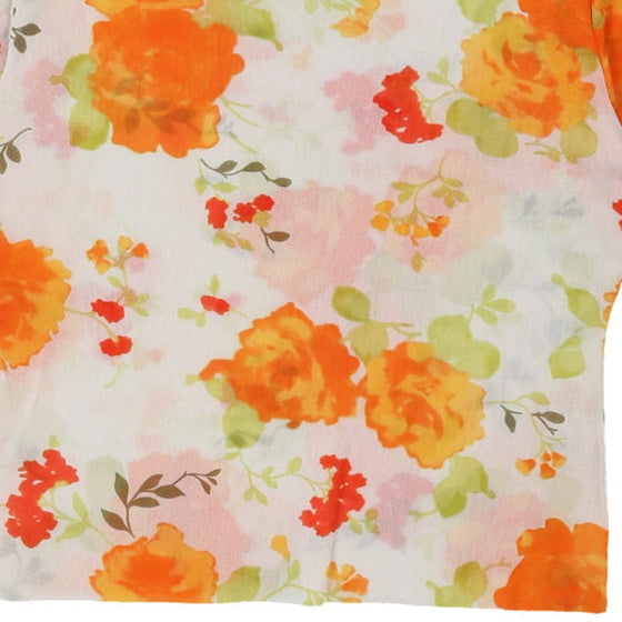 Les Copains Floral Top - Medium Multicoloured Viscose