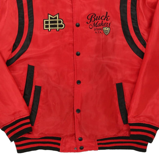 Pre-Loved red Buck Makers Varsity Jacket - mens xx-large