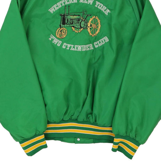 Vintage green Western New York Two Cylinder Club Holloway Varsity Jacket - mens xx-large