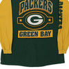 Vintage green Age 18-20, Green Bay Packers Team Gated Long Sleeve T-Shirt - boys x-large