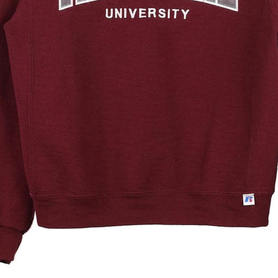 Vintage burgundy Memorium University Russell Athletic Sweatshirt - mens small