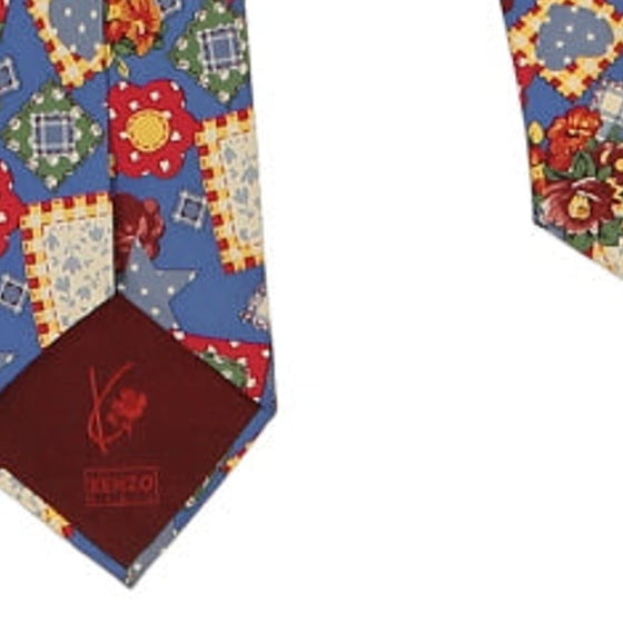 Vintage blue Kenzo Tie - mens no size