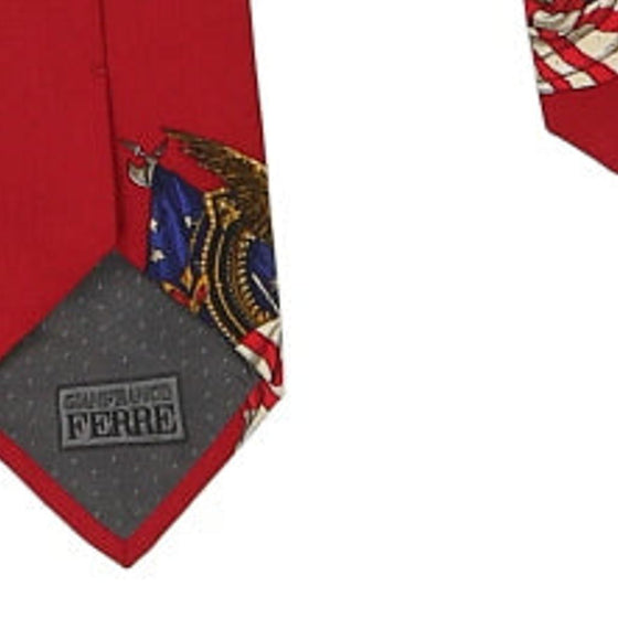 Vintage red Gianfranco Ferre Tie - mens no size