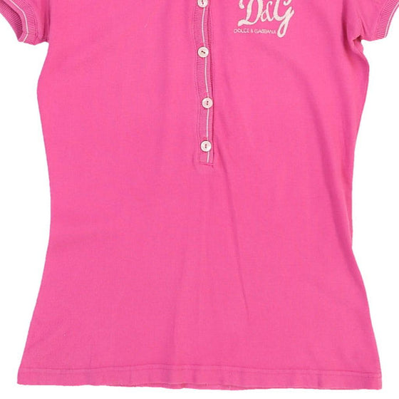 Dolce & Gabbana Polo Shirt - Small Pink Cotton