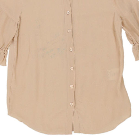 Love Moschino Blouse - Small Beige Silk