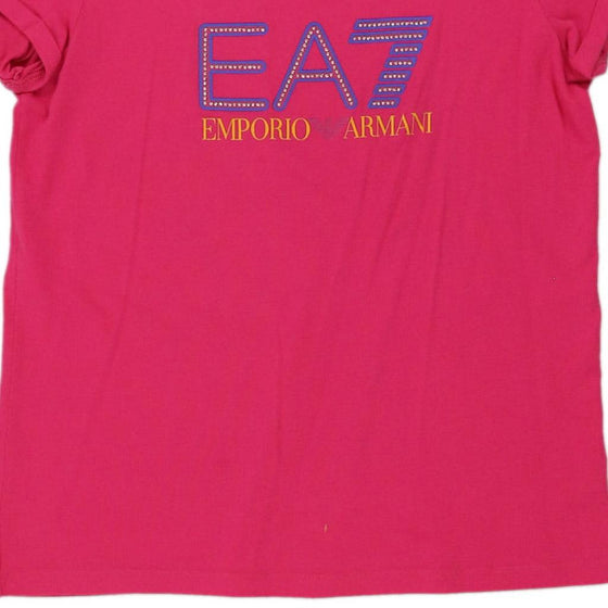 Ea7 T-Shirt - Medium Pink Cotton Blend