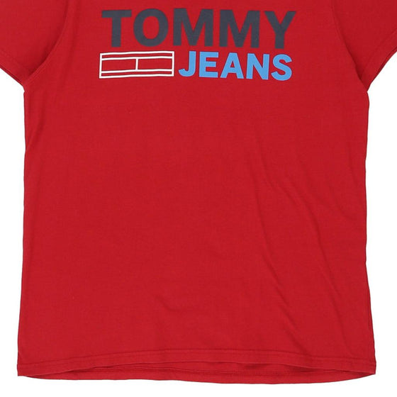 Vintage red Tommy Jeans T-Shirt - mens large