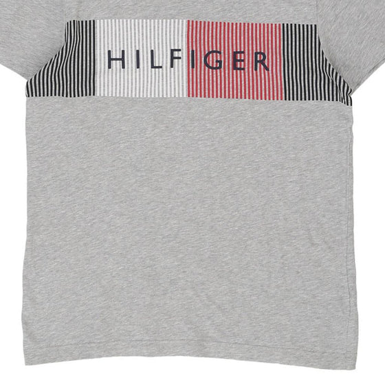 Vintage grey Tommy Hilfiger T-Shirt - mens medium