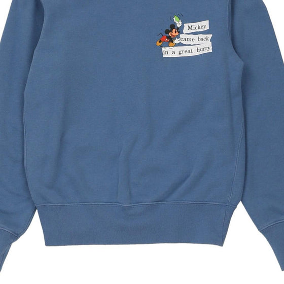 Vintage blue Mickey Mouse Uniqlo X Disney Sweatshirt - womens xx-small