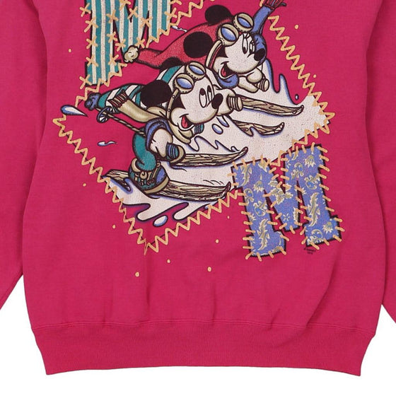 Vintage pink Mickey & Minnie Disney Sweatshirt - womens x-large