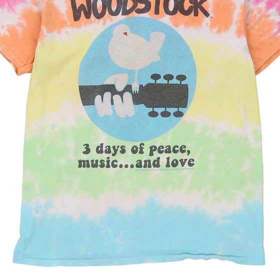 Vintage multicoloured Woodstock Liquid Blue T-Shirt - mens medium