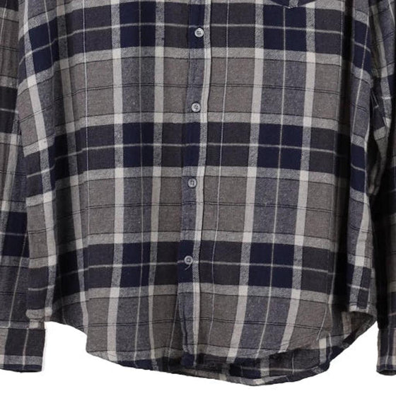 Vintage grey Piazza Italia Flannel Shirt - mens x-large