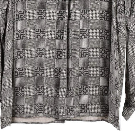 Vintage grey Vootes Patterned Shirt - mens large