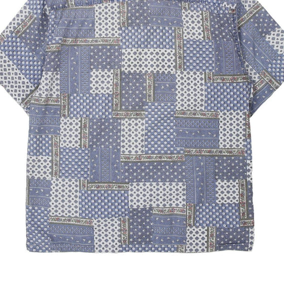 Vintage blue Match Town Patterned Shirt - mens large