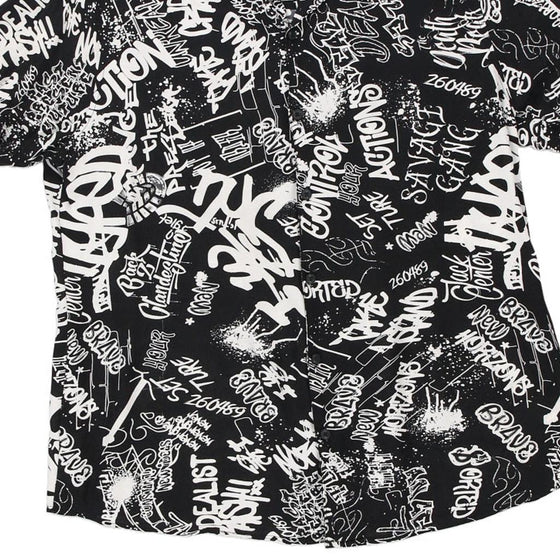 Vintage black Urb N Patterned Shirt - mens medium