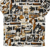 Vintage brown King Kameha Patterned Shirt - mens medium