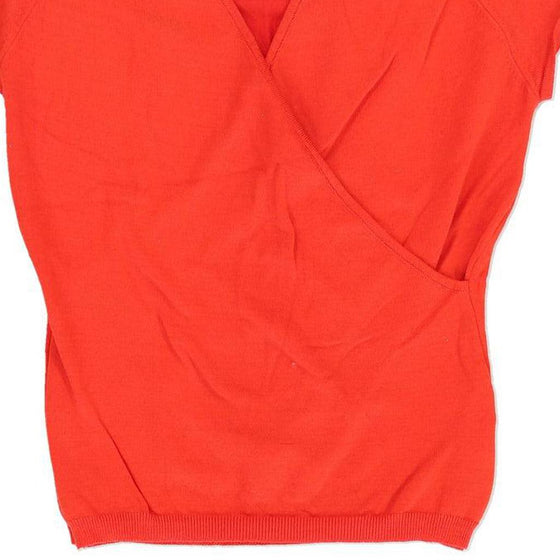 Penny Pull Top - Medium Orange Cotton Blend - Thrifted.com