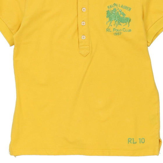 Ralph Lauren Polo Shirt - Small Yellow Cotton