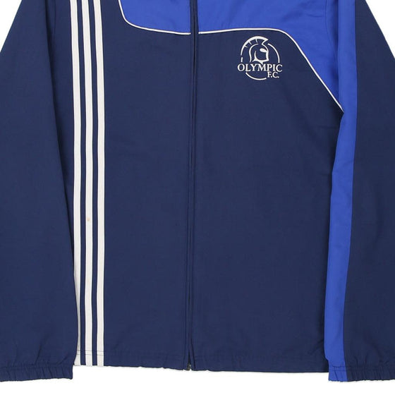 Vintage navy Olympic FC Adidas Jacket - mens medium