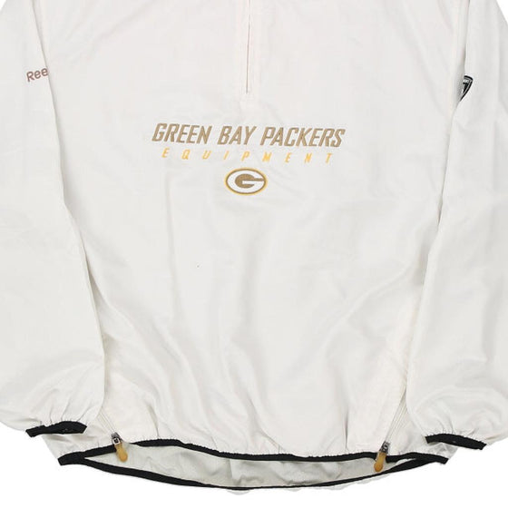 Vintage white Green Bay Packers Reebok Jacket - mens large