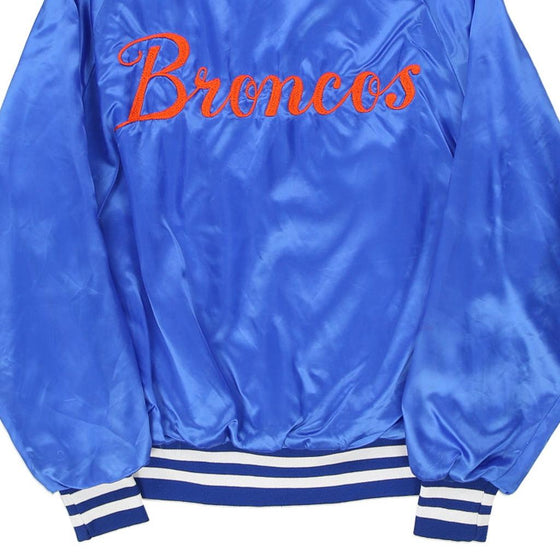 Vintage blue Made in USA Denver Broncos Eagle Varsity Jacket - mens medium