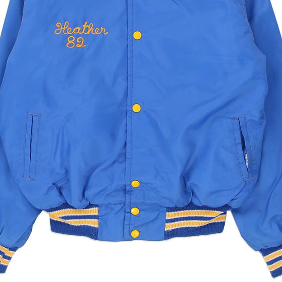 Vintage blue 1980's Age 14 Swissvale Cheerleader West Wind Varsity Jacket - boys x-large