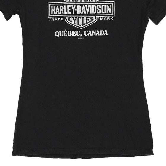 Vintage black Montreal Quebec, Canada Harley Davidson T-Shirt - womens x-small