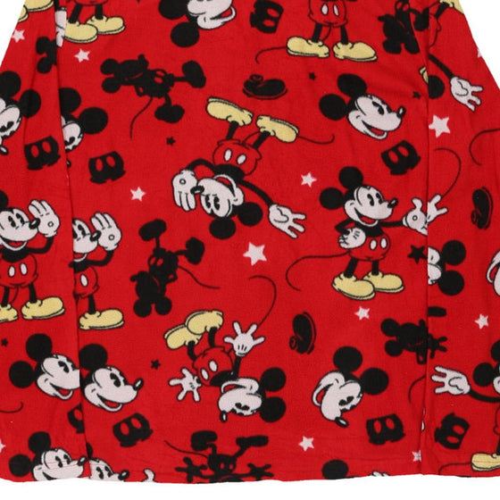 Vintage red Age 12-14 Mickey Mouse Pyjama Top Disney Fleece - girls large