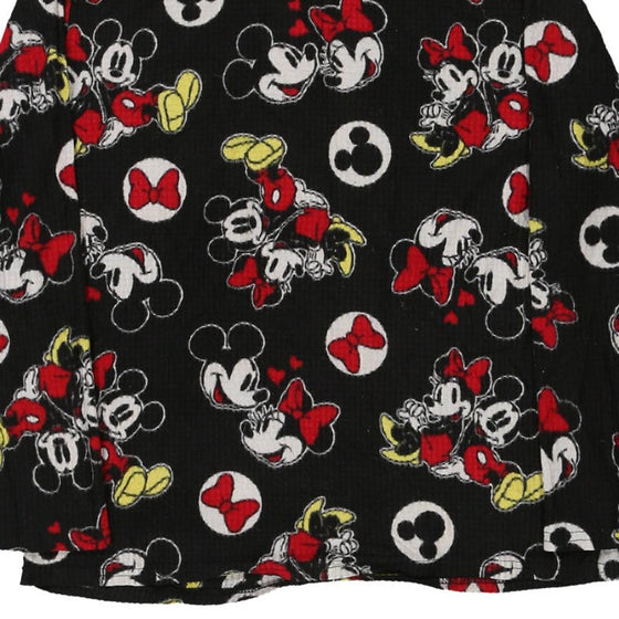 Vintage black Age 12-14 Mickey Mouse Pyjama Top Disney Fleece - girls large