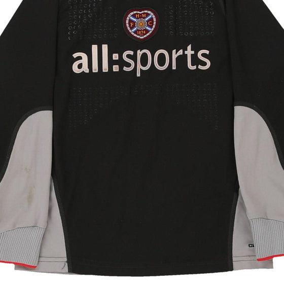 Vintage black Age 10-12 2002 Heart of Midlothian Reebok Football Shirt - boys small