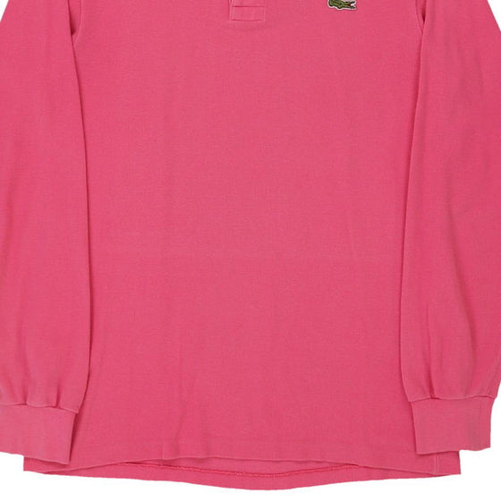 Vintage pink Lacoste Long Sleeve Polo Shirt - mens small