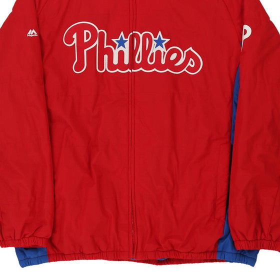 Vintage red Philadelphia Phillies Majestic Jacket - mens xx-large